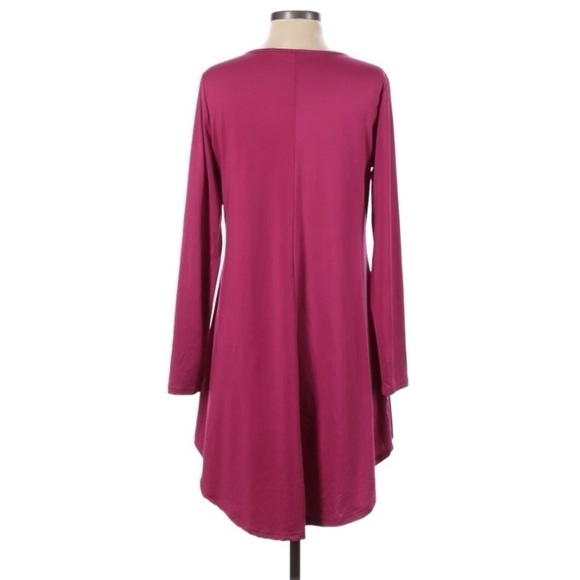 Fuchsia Long Sleeve OverSized Dress | SIZE S - Picture 2 of 4